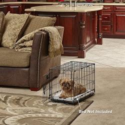MidWest Homes for Pets Dog Crate | iCrate Single Door & Double Door Folding Metal Dog Crates | Fully Equipped