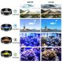 Apexel 11 in 1 Phone Camera Lens Kit - Wide Angle Lens & Macro Lens+Fisheye Lens/ND32/kaleidoscope/CPL/Color Lens Compatible with iPhone Samsung Sony and Most of Smartphone