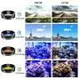 Apexel 11 in 1 Phone Camera Lens Kit - Wide Angle Lens & Macro Lens+Fisheye Lens/ND32/kaleidoscope/CPL/Color Lens Compatible with iPhone Samsung Sony and Most of Smartphone