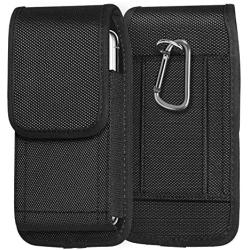 ykooe Cell Phone Pouch Nylon Holster Case with Belt Clip Cover for iPhone 11, Pro, Max, 6 7 X, Samsung Galaxy A10, A20, A50, S7, S8, S9, S10, S20 Huawei, Motorola, Other Smartphone