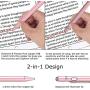 KECOW Stylus Digital Pen for Touch Screens, 1.45mm fine Elastic Tip Rechargeable Pencil Compatible for iPad iPhone Samsung Phone &Tablets,iOS&Android for Drawing and Writing Capacitive Pen (Rose Gold)