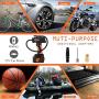 Cordless Tire Inflator, Breezz Portable Air Compressor with Digital Pressure Gauge Air Pump Including Rechargeable Li-ion Battery and 12V Car Power Cord