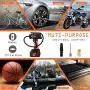 Cordless Tire Inflator, Breezz Portable Air Compressor with Digital Pressure Gauge Air Pump Including Rechargeable Li-ion Battery and 12V Car Power Cord