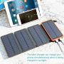 25000mAh Solar Charger ADDTOP Portable Solar Power Bank with Dual 2.1A Outputs Waterproof External Battery Pack Compatible Most Smart Phones, Tablets and More