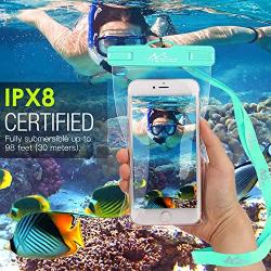 MoKo Waterproof Phone Pouch [3 Pack], Underwater Clear Phone Case Dry Bag with Lanyard Compatible with iPhone 11/11 Pro Max, X/Xs/Xr/Xs Max, 8/7/6 Plus, Samsung S10/S9/S8 Plus, S10e, S20, Note 10/9/8