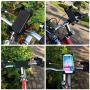 Bike Phone Mount, Mobile Cell Phone Bicycle Motorcycle Handlebar Mount Holder Cradle Bracket Stand Support for Most Smartphones, 360 Degree Rotation Adjustable (Black)
