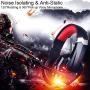 BlueFire Stereo Gaming Headset for PS4, PC, Xbox One Controller, Noise Cancelling Over Ear Headphones with Mic, LED Light, Bass Surround, Soft Memory Earmuffs for Laptop Nintendo Switch (Black-Red)