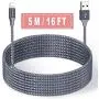 Phone Charger Cord 5M/16FT USB Phone Charger Cable Charging Cords Extra Long Durable Braided Nylon Cord Fast Charging Compatible with Phone 11 Pro/11/X/8/8Plus/7/7 Plus/6S/6S Plus/SE Pad Pod & Touch Phone Charger Cord 5M/16FT USB Phone Charger Cable Charging Cords Extra Long Durable Braided Nylon Cord Fast Charging Compatible with Phone 11 Pro/11/X/8/8Plus/7/7 Plus/6S/6S Plus/SE Pad Pod & Touch