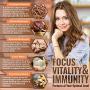 Premium Mushroom Supplement - Immunity Support, Nootropic Brain Supplement - Lion’s Mane, Cordyceps, Chaga, Reishi Mushroom Capsules - Mushroom Complex for Energy & Focus - Vegan, Gluten Free, 90 Caps