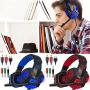 RONSHIN Over Ear Gaming Headset with Mic and LED Light for Laptop Cellphone PS4 red