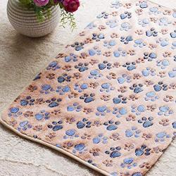 Pet Soft Dog Blanket Medium - Puppy Blankets for Medium Doggy Cats Towel Washable Cute Pattern (M, paw-3 Pieces)