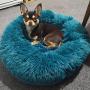 Coolder Soft Plush Round Pet Bed Winter Warm Sleeping Round Fluffy Pet Sofa Comfy Indoor Donut Pet Mat for Dogs Cats