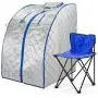 Durasage Infrared IR Far Ion Portable Indoor Personal Spa Sauna with Air Ionizer, Negative Ion Generator and Heating Foot Pad with Chair Durasage Infrared IR Far Ion Portable Indoor Personal Spa Sauna with Air Ionizer, Negative Ion Generator and Heating Foot Pad with Chair