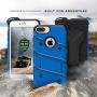 Zizo Bolt Series iPhone 8 Plus /7 Plus/ 6 plus/6s plus Case - Tempered Glass Screen Protector with Holster and 12ft Military Grade Drop Tested (Blue & Black)
