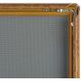 Displays2go Aluminum Quick Snap Poster Frame, 24-Inch by 36-Inch, Wood Grain Design, Lens Included, Wall Mounting