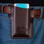 EASYANT PU Leather Cell Phone Holster Universal Case Sheath with Belt Hole Coffee