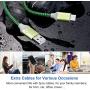 Pofesun USB Type C Cable 3Pack 10ft Nylon Braided USB C Cable Fast Charger Charging Cord Compatible Samsung Galaxy S10 S9 S8 Note 9 Note 8 Plus,LG V30 G6 G5 V20,OnePlus,Moto Z2-Blue,Green,Purple