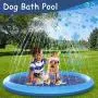 Raxurt Dog Pool, 55 Inch Splash Sprinkler Pad for Dogs Thickened Durable Upgrade Bath Pool Pet Kids Summer Outdoor Water Toys, XL Raxurt Dog Pool, 55 Inch Splash Sprinkler Pad for Dogs Thickened Durable Upgrade Bath Pool Pet Kids Summer Outdoor Water Toys, XL