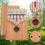 17 Key Kalimba Thumb Piano, Mahogany Mbira Finger Piano with Electric Built-in Hi-Fi Pickup, EVA Waterproof Protective Case, Gift for Kids Adult Beginners