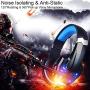 BlueFire Stereo Gaming Headset for PS4, PC, Xbox One Controller, Noise Cancelling Over Ear Headphones with Mic, LED Light, Bass Surround, Soft Memory Earmuffs for Laptop Nintendo Switch Games (Blue)