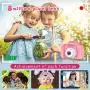 Seckton Upgrade Kids Selfie Camera, Best Birthday Gifts for Girls Age 3-9, HD Digital Video Cameras for Toddler, Portable Toy for 3 4 5 6 7 8 Year Old Girl with 32GB SD Card-Pink