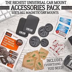 The Richest Replacement Pack for Any Magnetic Car Mount - PopSocket Compatible Metal Phone Plates (Discs) and 3M Adhesive Stickers in Unique Adhesives Life Extending Packaging