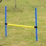 PawHut 4PC Obstacle Dog Agility Training Course Kit Backyard Competitive Equipment- Blue/Yellow