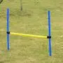 PawHut 4PC Obstacle Dog Agility Training Course Kit Backyard Competitive Equipment- Blue/Yellow