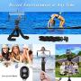 YeahWhee Phone Tripod, Flexible Cell Phone Selfie Stick Tripod Stand Camera Tripod Holder with Wireless Bluetooth Remote and Universal Clip for iPhone, Android Phone, Sports Camera GoPro