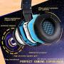 Gaming Headset and RGB Mouse Combo, Pro Gaming Headset for Xbox One, PS4, PC, Laptop with Mic, LED Over-Ear Headphone, 4000DPI Wired Ergonomic USB Gaming Mouse, 4 Adjustable DPI with 6 Button