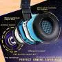 Gaming Headset and RGB Mouse Combo, Pro Gaming Headset for Xbox One, PS4, PC, Laptop with Mic, LED Over-Ear Headphone, 4000DPI Wired Ergonomic USB Gaming Mouse, 4 Adjustable DPI with 6 Button