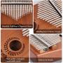 Kalimba Thumb Piano 17 Keys, Portable Mbira Wood Finger Piano with Tune Hammer and Study Instruction, Musical Instrument Gifts for Kids Adult Beginners.