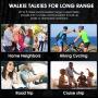 Professional Rechargeable Walkie Talkies,MOICO Long Range Two Way Radios for Adults up to 5 Miles in Open Area,Handheld Talkies Talky with 22 Channels FRS/GMRS VOX Scan LED Flashlight Green