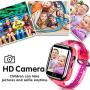 iGeeKid Kids Smart Watch Phone-IP67 Waterproof Smartwatch Boys Girls Toddler School Supplies Digital Wrist Watch 1.44 IPS Touch,Calls,Camera Gizmos Games,12/24 H Stopwatch Learning Toy (Pink)