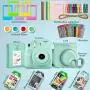 Fujifilm Instax Mini 9 Instant Camera Bundle-Deluxe Kit with NeeGo Case & Accessories + 4 Fun Film Packs–Rainbow, Stained Glass, Monochrome & White 50 Exposures for Instant Creative Photos-Ice Blue