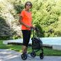 Carex 3 Wheel Walker for Seniors, Foldable, Rollator Walker with Three Wheels, Height Adjustable Handles