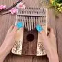 17 Key Kalimba Thumb Piano, Four-leaf Clover Pattern Finger Piano 17 Tone Musical Instrument Toy with Tuning Tool Sticker Storage Bag 17 Key Kalimba Thumb Piano, Four-leaf Clover Pattern Finger Piano 17 Tone Musical Instrument Toy with Tuning Tool Sticker Storage Bag