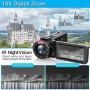 Video Camera Camcorder 2.7K UHD 30FPS 36MP Vlogging Cameras for YouTube IR Night Vision 16X Digital Zoom Camcorder with Microphone 3.0 Inch 270° Rotatable Screen Remote Control 2 Batteries