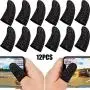 12 Pieces Gaming Finger Sleeve Controller Touch Screen Finger Sleeve Anti-Sweat Breathable Game Thumb Sleeve for Mobile Phone Games (Black) 12 Pieces Gaming Finger Sleeve Controller Touch Screen Finger Sleeve Anti-Sweat Breathable Game Thumb Sleeve for Mobile Phone Games (Black)