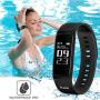 iKustar Fitness Tracker Smart Bracelet Pedometer Heart Rate Monitor Sleep Monitor Calorie Counter Pedometer Sport Activity Tracker with HD OLED Touch Screen for Android and iOS Smart Phone