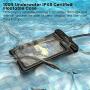 Waterproof Phone Case, 3 Pack Cambond Floating Waterproof Phone Pouch, Transparent TPU Water Proof Cell Phone Pouch Dry Bag with Lanyard for iPhone X 8 7 6s Plus Galaxy S9 S8 S7, Black Blue White