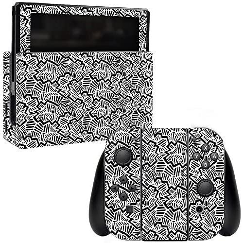 MightySkins Skin Compatible with Nintendo Switch - Abstract Black | Protective, Durable, and Unique Vinyl Decal wrap Cover | Easy to Apply, Remove, and Change Styles | Made in The USA