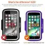 Trianium Armband for Smaller Phone Sport Running Pouch Case Fit Phone Diagonal Size up to 5.85&quot for iPhone X 8 7 6s 6, iPhone SE 5S 5 5C, Galaxy s9 s8 s7 s6 s5 [ArmTrek Classic Purple]