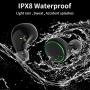Wireless Earbuds Bluetooth 5.0 with USB Charging Case IPX8 Waterproof HiFi Stereo Noise Cancelling Headphones in Ear Built in Mic Headset 120H Playtime for Sport Black