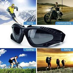 Viriber Motorcycle Goggles Bike Goggles UV Protective Outdoor Glasses Dust-proof Protective Combat Goggles Military Sunglasses Outdoor Tactical Goggles