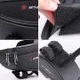 Yuehuam Bike Phone Front Frame Bag -Waterproof Touch Screen Bicycle Front Handlebar Bag, Top Tube Cycling Phone Mount Pack Case Pouch Accessories Compatible with 6.0 Mobile Phoneï¼ˆBlack Redï¼‰