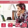 Gaming Headset with Mic and LED Light for Laptop Computer, Cellphone, PS4 and Son on, DLAND 3.5mm Wired Noise Isolation Gaming Headphones - Volume Control.(Black and Red)
