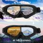 LJDJ Ski Goggles, Pack of 4 - Snowboard Adjustable UV 400 Protective Motorcycle Goggles Outdoor Sports Tactical Glasses Dust-Proof Combat Military Sunglasses for Kids, Boys, Girls, Youth, Men, Women