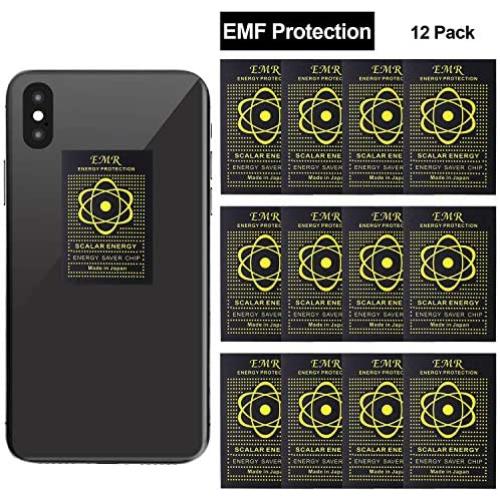 12 Pieces Radiation Protection Cell Phone Stickers Anti Radiation EMF Blocker Electronic Devices Radiation Protector Stickers for Mobile Phones Computers Laptops
