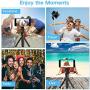 Selfie Stick Bluetooth, Doosl Selfie Stick Tripod - Extendable Tripod Stick with Remote - Facetime Phone Stand, Wireless Selfie Stick Tripod, Portable Tripod for Phone